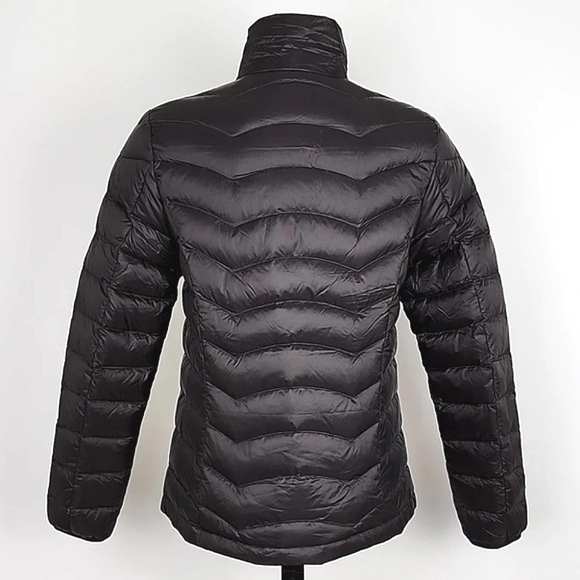 Eddie Bauer Women's Black Down Puffer  Jacket Full Zip Water Repellant Size S - Picture 3 of 16